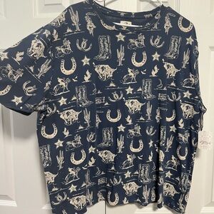 NWT Women's Free People Painted T-Shirt